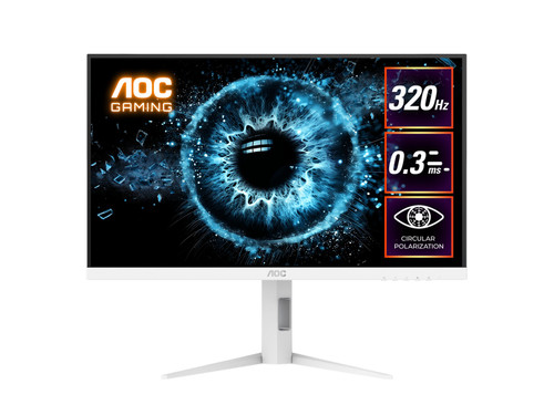 AOC 27' Fast IPS Q27G4SL/WS: 2560×1440 @ 320Hz, 1ms GtG, 350 nits, HDR 450 nits, sRGB 125%, DP 1.4, HDMI 2.1, ergonomic stand, VESA 100mm