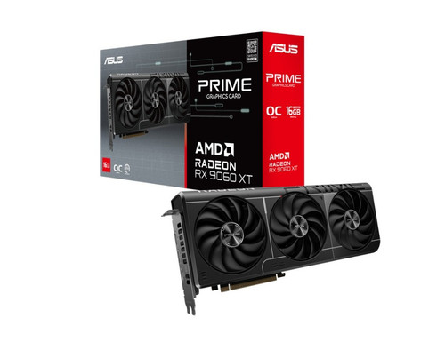 ASUS AMD Radeon PRIME-RX9060XT-O16G RX 9060 XT 16GB GDDR6 OC Edition 20 Gbps​ 550W