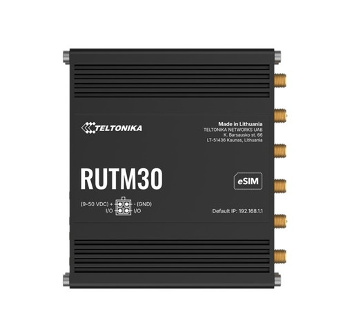 Teltonika RUTM30 Compact 5G Router, 5G dual SIM cellular, 5 Gigabit Ethernet ports, Dual-Band Wi-Fi, Backward Compatible with 4G, PSU included Teltonika RUTM30 Compact 5G Router, 5G dual SIM cellular, 5 Gigabit Ethernet ports, Dual-Band Wi-Fi, Backward Compatible with 4G, PSU included