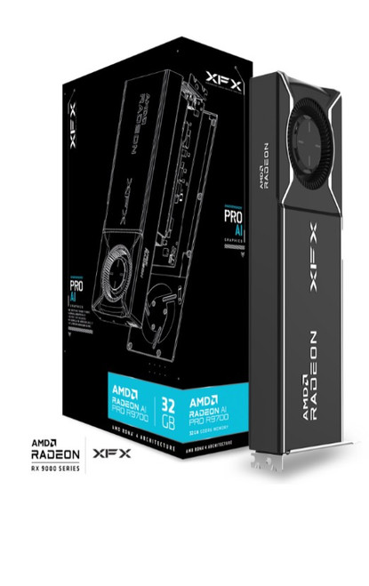 XFX AMD Radeon AI Pro R9700 Blower 32GB GDDR6 4xDP, AMD RDNA™ 4 (RX-97XPROAIY)