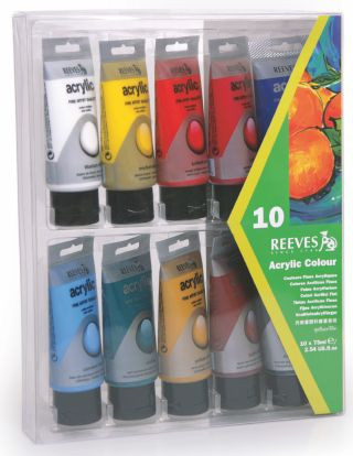 Paint Reeves Acrylic 75ml Set 10