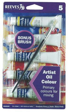Paint Reeves Primary Colours Oil 22ml Set of 6