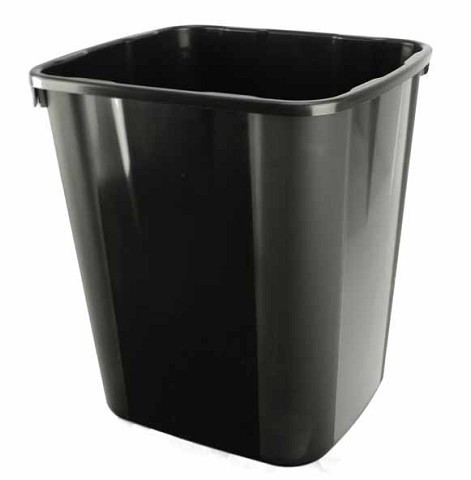Rubbish Bin Plastic 32 Litre Italplast I180GR GreenR Recycled Black