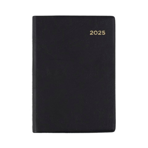 Diary Collins Belmont A7 Pocket Day to a Page PVC Black Y2026 137V99