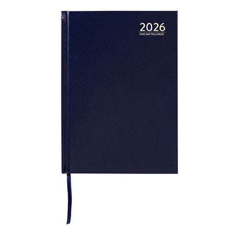 Diary Cumberland Casebound A5 Day to a Page 51ECBL Blue Y2026