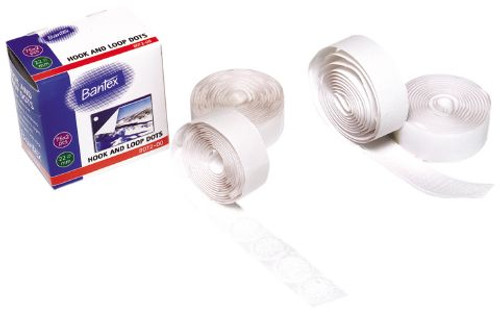 Hook And Loop Fastener Bantex Hook and Loop Dots/Spots 20mm x 1.8M 807200
