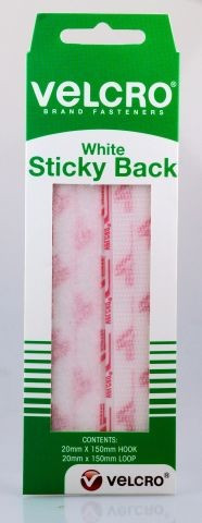 Velcro Adhesive Strip Hook and Loop 20mm x 150mm Hangsell V24316
