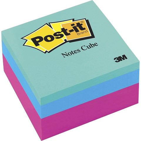 Post It Note 3M 2054PP Memo Cube 76 x 76mm Greenwave 400 Sheet