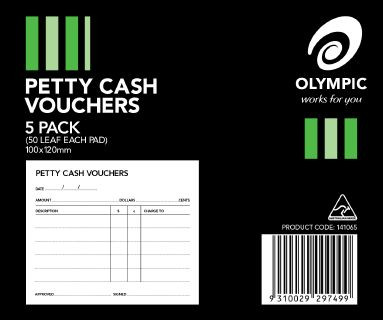 Petty Cash Pad Tudor Olympic 50 Leaf 100 x 120mm 141065 Pack 5