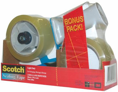 Packaging Tape Dispenser Scotch General Purpose VPD1/BPS1 Bonus 2 Rolls Tape