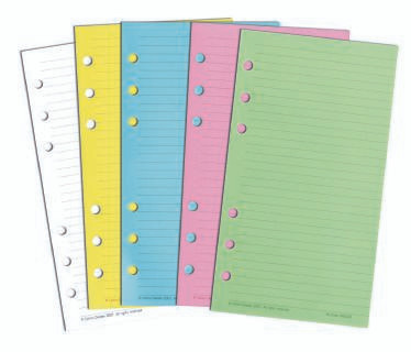 Diary Refill Dayplanner Personal Organiser Lined NotePads Assorted Colours PR2022