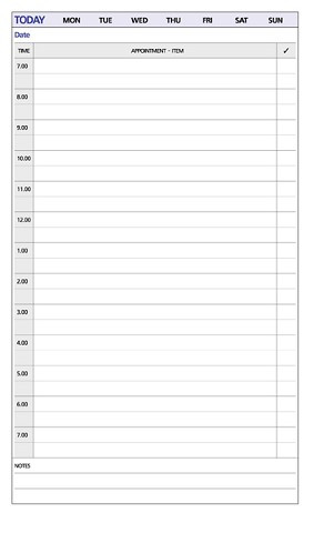 Diary Refill Dayplanner Personal Organiser Daily Non Dated PR2015