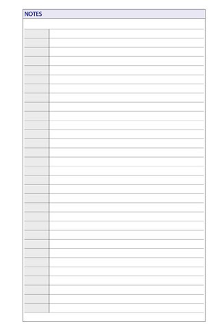 Diary Refill Dayplanner Pocket Organiser Notes KT3007