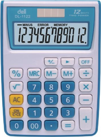 Calculator Student Assorted Colours 120 x 86 x 30mm Deli 1122