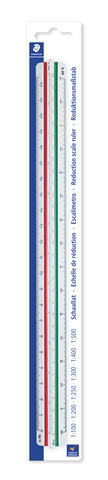 Scale Ruler 300mm Staedtler Triangular DIN 1.100 200 250 300 400 500 561984