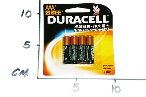 Battery Duracell AAA Card 4