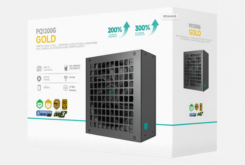 DeepCool PQ1200G 1200W Gamer Storm 80+ Gold/Cybenetics Fully Modular ATX Power Supply 120mm Fan, Japanese Capacitors, DC to DC, ATX12V V3.1,