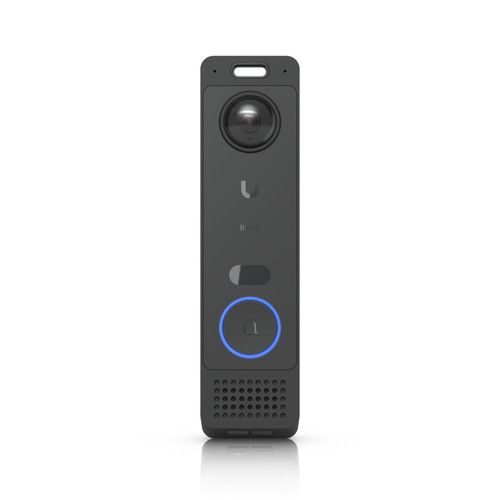 Ubiquiti G6 Entry, All-Weather, PoE+ Doorbell, Enhanced AI Detections, Two-Way Audio, Secondary Package Camera, Integrated Access Reader Capabilities.