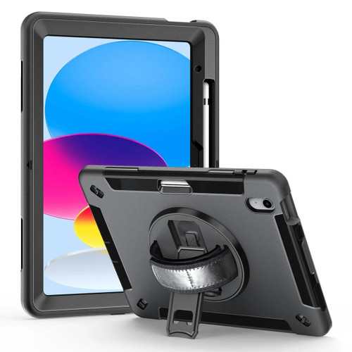 USP Rugged Apple iPad Air (10.5') (3rd Gen) Case Black - Built-in-Kickstand, Hand & Shoulder Strap, DropProof, 3 Years Warranty