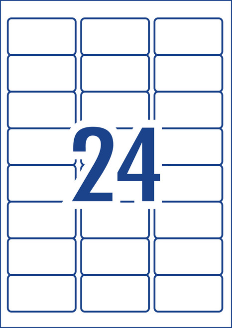 Avery General Use Labels, 64 x 33.8 mm, 2400 Labels (938201 / L7159GU)