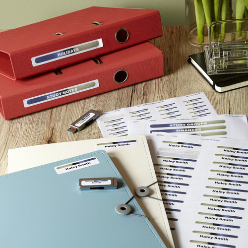 Avery Permanent Multi-purpose Labels for Laser, Inkjet Printers, 46 x 11.11 mm, 2100 Labels (959018 / L7656)