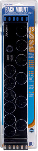 Jackson 2RU 12 Outlet 19" Rack Mounted Powerboard with Surge Protection - 1.8m Lead / Black