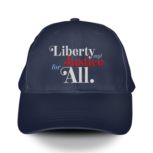 Liberty Navy Embroidered Baseball Cap