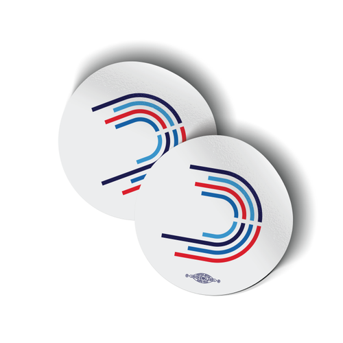 Tricolor DCCC Logo Stickers