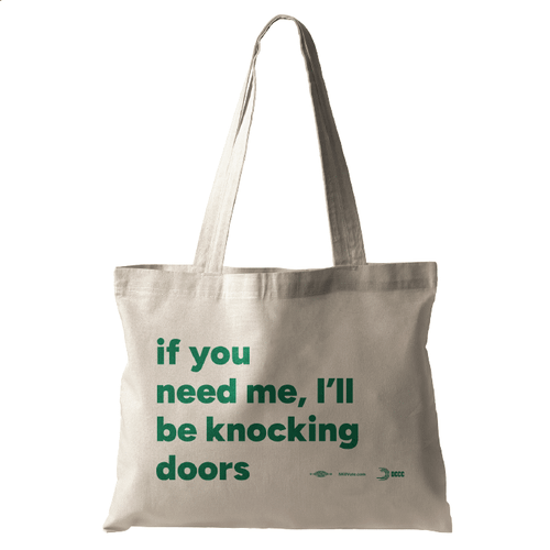 Knocking Doors Natural Tote Bag