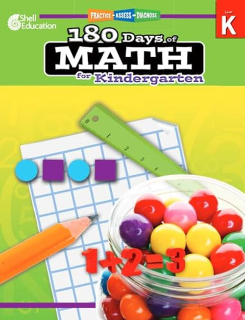 180 Days of Math: Grade K - Daily Math Practice Workbook for Classroom and Home, Cool and Fun Math, Kindergarten Elementary School Level Activities Created by Teachers to Master Challenging Concepts