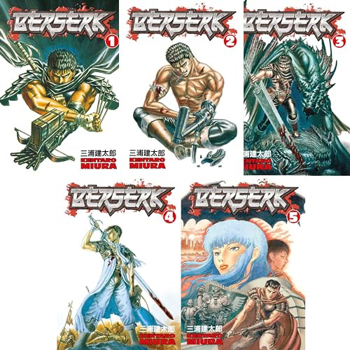 Berserk Volume 1-5 Collection 5 Books Set (Series 1) by Kentaro Miura