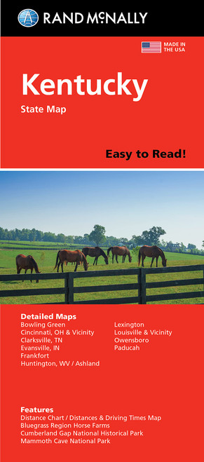 Rand McNally Easy To Read Folded Map: Kentucky State Map