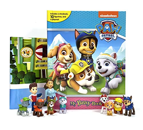 Phidal - Paw Patrol My Busy Book -10 Figurines and a Playmat