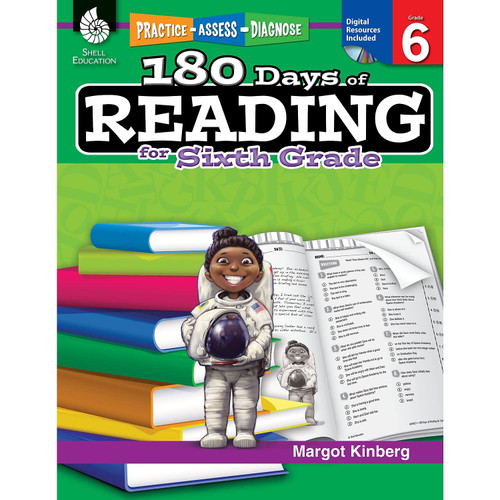 180 Days of Reading: Grade 6 - Daily Reading Workbook for Classroom and Home, Reading Comprehension and Phonics Practice, School Level Activities ... Challenging Concepts (180 Days of Practice)