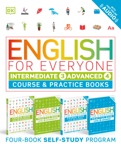 English for Everyone: Intermediate to Advanced Box Set - Level 3 & 4 : ESL for Adults, an Interactive Course to Learning English