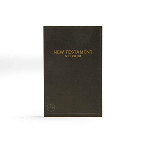 CSB Pocket New Testament with Psalms, Black Trade Paper, Red Letter, Concise Format, Evangelism, Outreach, Easy-to-Read Bible Serif Type