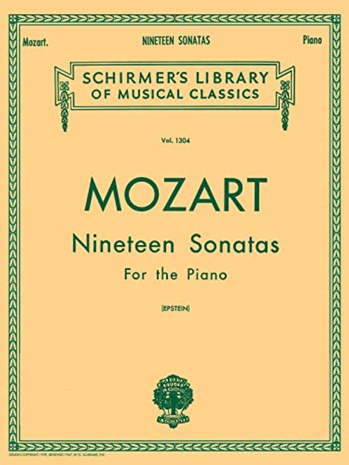 Mozart 19 Sonatas - Complete: Piano Solo (Schirmer's Library of Musical Classics, Vol. 1304)