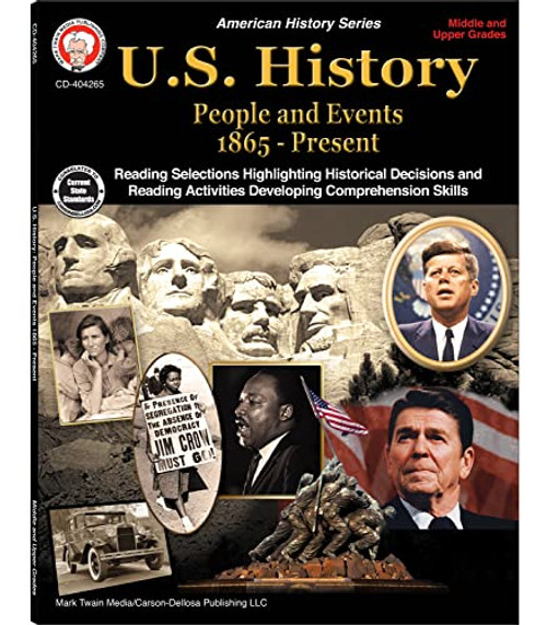 Mark Twain People and Events US History Workbook for Middle School, American History High School Books, Social Studies Classroom or Homeschool Curriculum