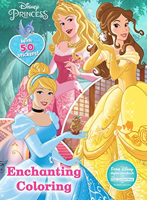 Enchanting Coloring (Disney Princess) (Giant Coloring Book with 50 Stickers)