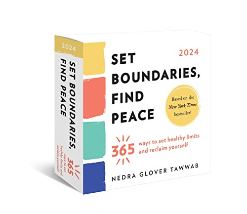 2024 Set Boundaries, Find Peace Boxed Calendar: 365 Days to Set Healthy Limits and Reclaim Yourself (Daily Stress Relief Desk Gift)