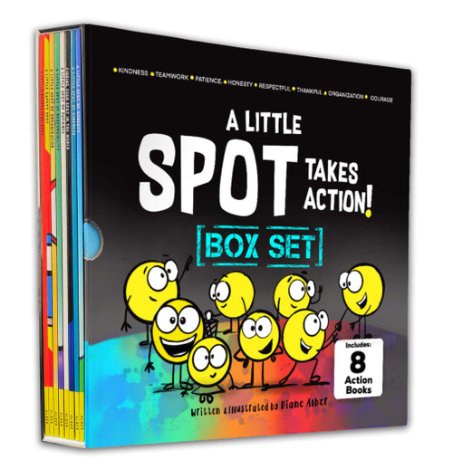 A Little SPOT Takes Action! 8 Book Box Set (Books 9-16: Kindness, Responsibility, Patience, Respect, Honesty, Organization, Diversity, & Safety)