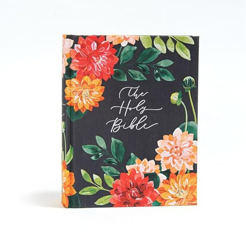 CSB Notetaking Bible, Hosanna Revival Edition, Dahlias Cloth Over Board, Black Letter, Single-Column, Journaling Space, Reading Plan, Easy-to-Read Bible Serif Type