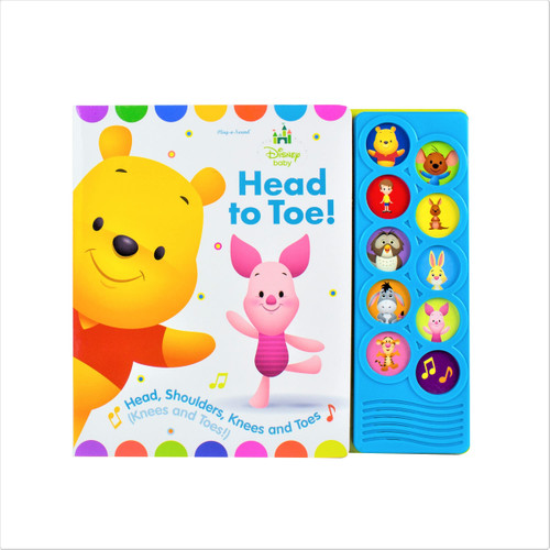 Disney Baby Winnie the Pooh - Head to Toe! 10-Button Sound Book - PI Kids (Play-A-Song)