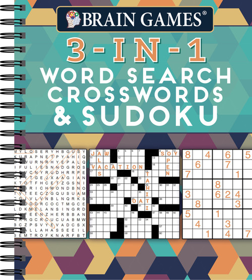 Brain Games - 3-In-1: Word Search, Crosswords & Sudoku (256 Pages)