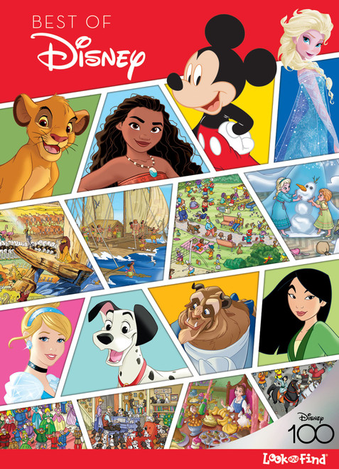 Best of Disney Look and Find Activity Book  Celebrating 100 Years of Wonder - Includes Mickey mouse, Frozen, Princesses, Moana, and More! - PI Kids