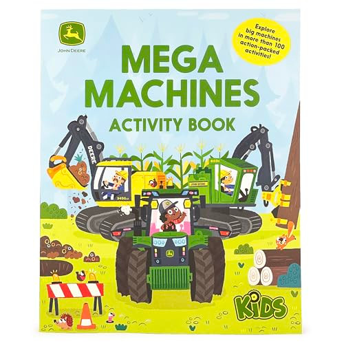 John Deere Kids: Mega Machines Tractor and Truck Puzzles, Mazes & Coloring Activity Book for Boys 4-8, More than 100 Activities