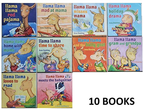 Llama Llama Series Book Set (10 books):Llama Llama and the Bully Goat, Holiday Drama, Red Pajama, Time to Share, Home with Mama, Mad at Mama, Misses Mama, Gram and Grandpa and more...