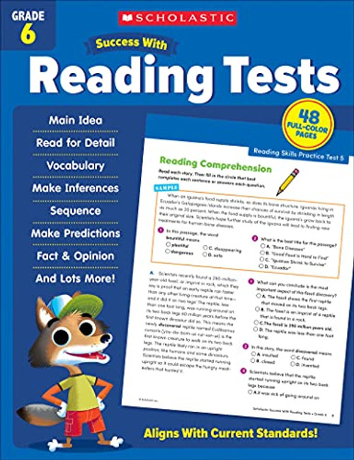 Scholastic Success with Reading Tests Grade 6 Workbook (Scholastic Success; Grade 6)
