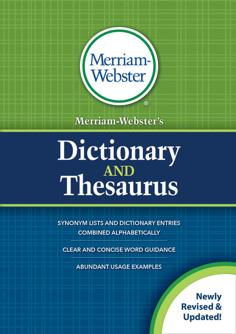 Merriam-Webster's Dictionary and Thesaurus, Newest Edition, Trade Paperback