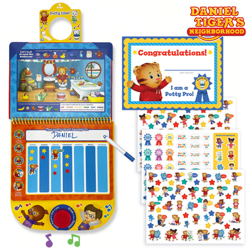 Daniel Tiger Potty Training Reward Chart, Potty Time With Daniel! Workbook Includes Stories, Activities, Stickers, and Sound Button! Sprial-Bound Book (Daniel Tiger's Neighborhood)